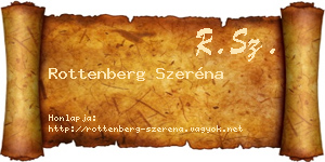 Rottenberg Szeréna névjegykártya
